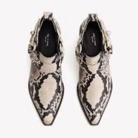 Rag & Bone Westin Harness pointy toe Boots in snakeskin leather. 40/10 New - Picture 16 of 16